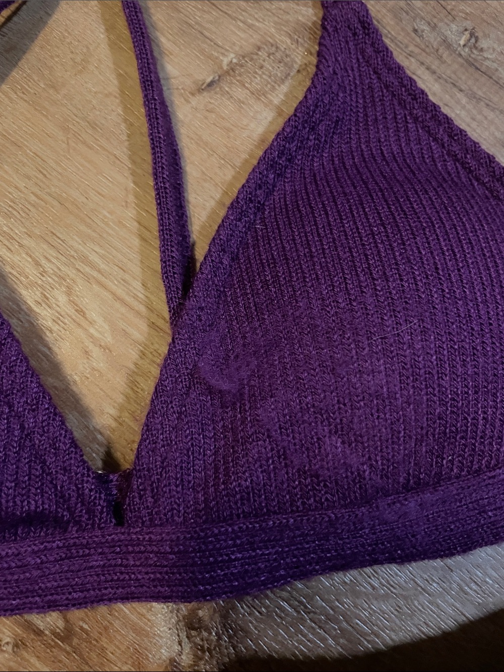 Purple Ribbed Bikini Set - Picture 5 of 5